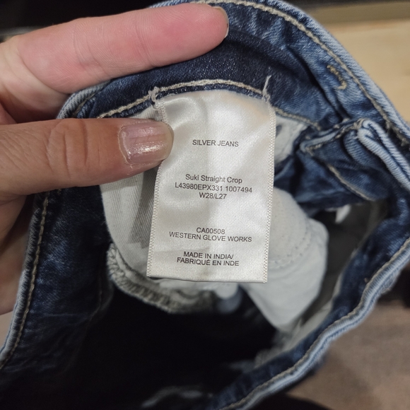 Silver Jeans Blue Ankle Cropped Denim - Picture 4 of 4